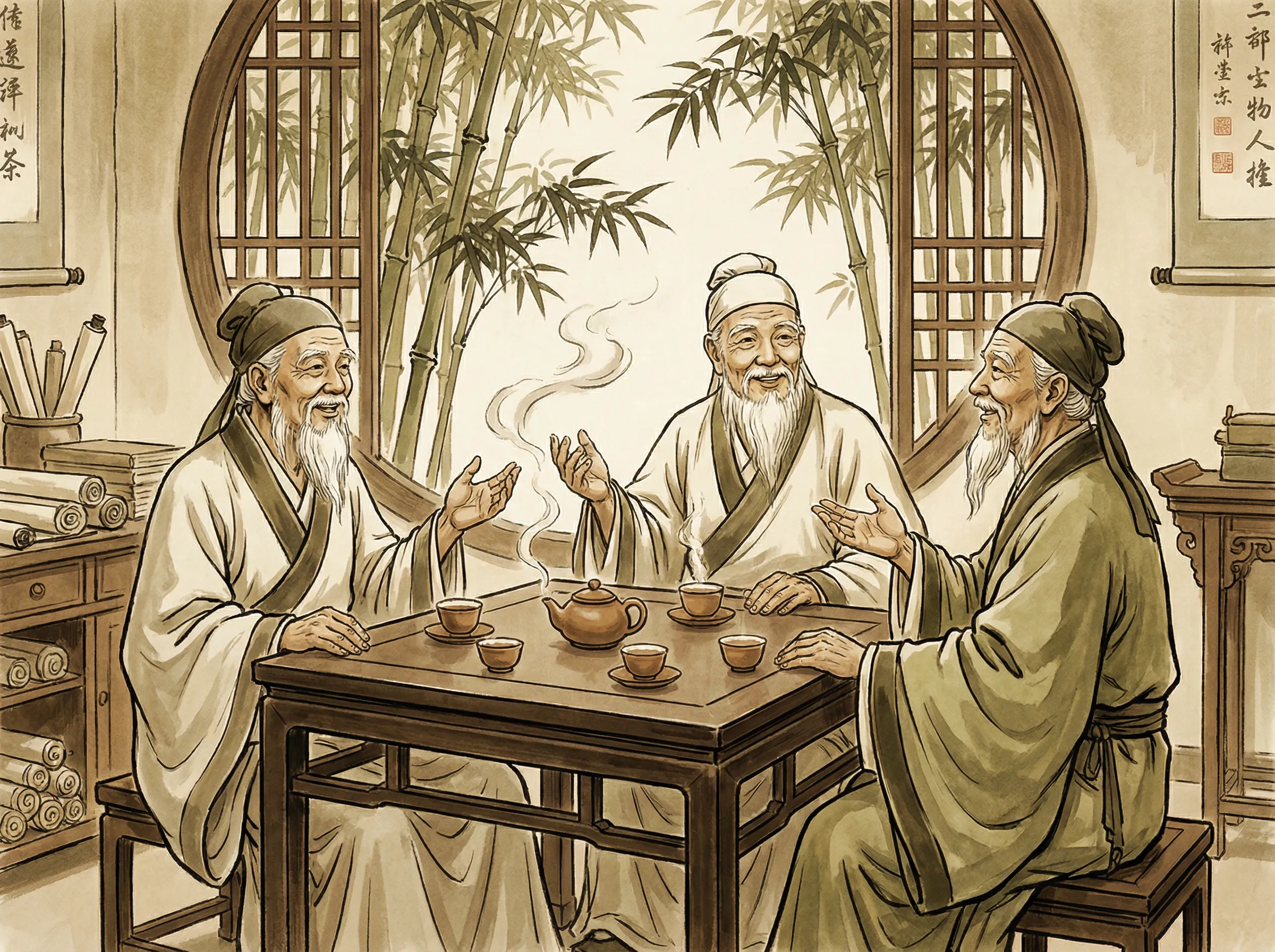 星空电竞宗师论道茶馆场景